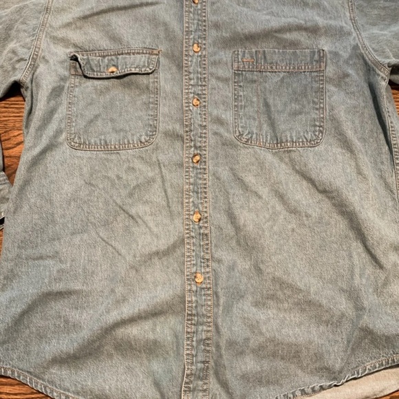 Mark Alexander Womans Casual Button Down Denim L/S Shirt, Size Large - Picture 2 of 7